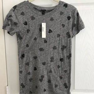 J Crew Hearts Tee